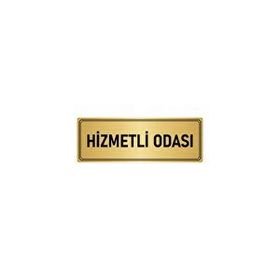 Özarslan Dizayn Departman Kapı İsimliği Hizmetli Odası 7x20 cm Altın Renk Metal Yönlendirme Levhası
