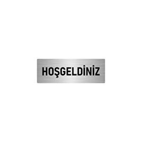 Özarslan Dizayn Departman Kapı İsimliği Hoşgeldiniz 5x20 cm Gümüş Renk Metal Yönlendirme Levhası