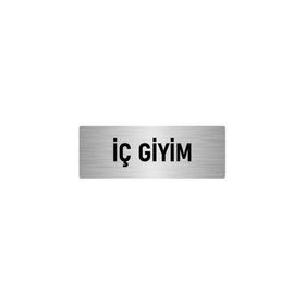 Özarslan Dizayn Departman Kapı İsimliği İç Giyim 7x20 cm Gümüş Renk Metal Yönlendirme Levhası