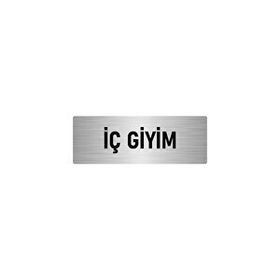 Özarslan Dizayn Departman Kapı İsimliği İç Giyim 7x20 cm Gümüş Renk Metal Yönlendirme Levhası