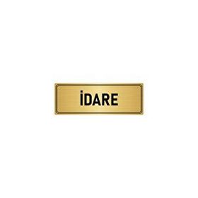 Özarslan Dizayn Departman Kapı İsimliği İdare 10x20 cm Altın Renk Metal Yönlendirme Levhası