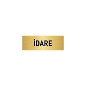 Özarslan Dizayn Departman Kapı İsimliği İdare 10x20 cm Altın Renk Metal Yönlendirme Levhası