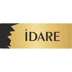 Özarslan Dizayn Departman Kapı İsimliği İdare 10x20 cm Altın Renk Metal Yönlendirme Levhası