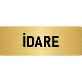 Özarslan Dizayn Departman Kapı İsimliği İdare 10x20 cm Altın Renk Metal Yönlendirme Levhası