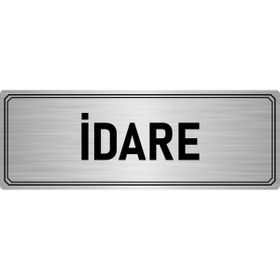 Özarslan Dizayn Departman Kapı İsimliği İdare 10x20 cm Gümüş Renk Metal Yönlendirme Levhası
