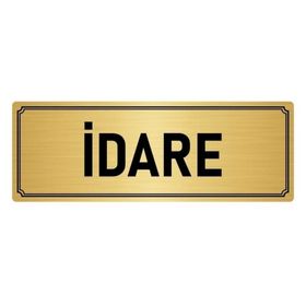 Özarslan Dizayn Departman Kapı İsimliği İdare 7x20 cm Altın Renk Metal Yönlendirme Levhası