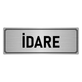 Özarslan Dizayn Departman Kapı İsimliği İdare 7x20 cm Gümüş Renk Metal Yönlendirme Levhası