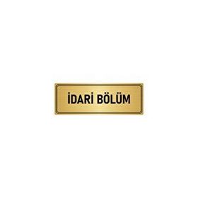 Özarslan Dizayn Departman Kapı İsimliği İdari Bölüm 10x20 cm Altın Renk Metal Yönlendirme Levhası