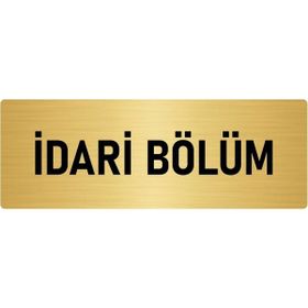 Özarslan Dizayn Departman Kapı İsimliği İdari Bölüm 10x20 cm Altın Renk Metal Yönlendirme Levhası