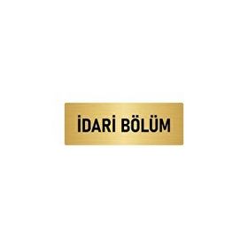 Özarslan Dizayn Departman Kapı İsimliği İdari Bölüm 5x20 cm Altın Renk Metal Yönlendirme Levhası