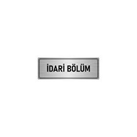 Özarslan Dizayn Departman Kapı İsimliği İdari Bölüm 5x20 cm Gümüş Renk Metal Yönlendirme Levhası