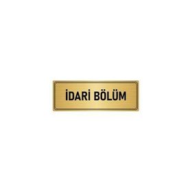 Özarslan Dizayn Departman Kapı İsimliği İdari Bölüm 7x20 cm Altın Renk Metal Yönlendirme Levhası