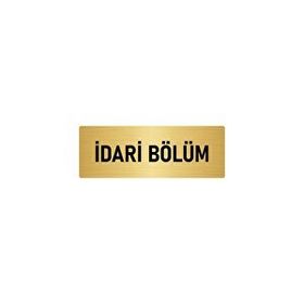 Özarslan Dizayn Departman Kapı İsimliği İdari Bölüm 7x20 cm Altın Renk Metal Yönlendirme Levhası