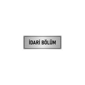 Özarslan Dizayn Departman Kapı İsimliği İdari Bölüm 7x20 cm Gümüş Renk Metal Yönlendirme Levhası