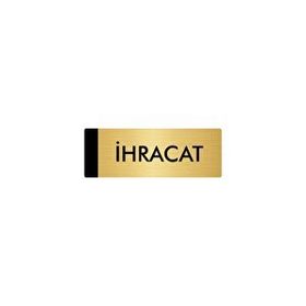 Özarslan Dizayn Departman Kapı İsimliği İhracat 10x20 cm Altın Renk Metal Yönlendirme Levhası