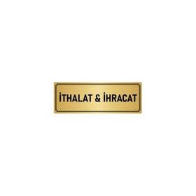 Özarslan Dizayn Departman Kapı İsimliği İhracat 5x20 cm Altın Renk Metal Yönlendirme Levhası