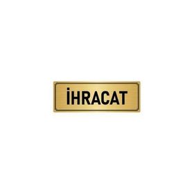 Özarslan Dizayn Departman Kapı İsimliği İhracat 5x20 cm Altın Renk Metal Yönlendirme Levhası