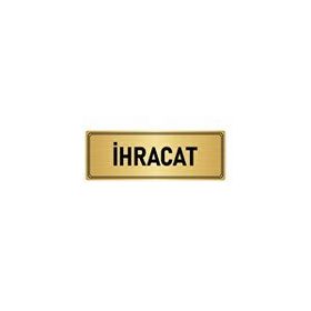 Özarslan Dizayn Departman Kapı İsimliği İhracat 5x20 cm Altın Renk Metal Yönlendirme Levhası