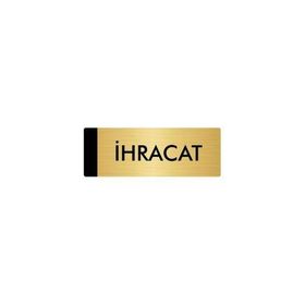 Özarslan Dizayn Departman Kapı İsimliği İhracat 5x20 cm Altın Renk Metal Yönlendirme Levhası
