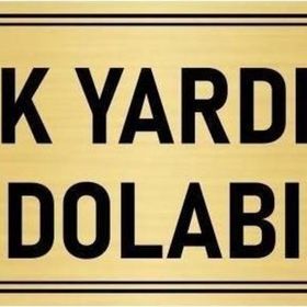 Özarslan Dizayn Departman Kapı İsimliği İlk Yardım Dolabı 10x20 cm Altın Renk Metal Yönlendirme Levhası
