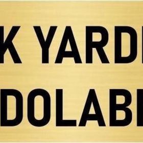 Özarslan Dizayn Departman Kapı İsimliği İlk Yardım Dolabı 10x20 cm Altın Renk Metal Yönlendirme Levhası