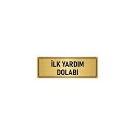 Özarslan Dizayn Departman Kapı İsimliği İlk Yardım Dolabı 5x20 cm Altın Renk Metal Yönlendirme Levhası