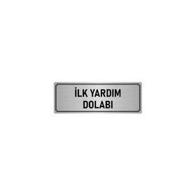 Özarslan Dizayn Departman Kapı İsimliği İlk Yardım Dolabı 5x20 cm Gümüş Renk Metal Yönlendirme Levhası