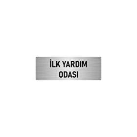 Özarslan Dizayn Departman Kapı İsimliği İlk Yardım Odası 7x20 cm Gümüş Renk Metal Yönlendirme Levhası