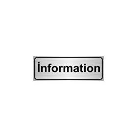 Özarslan Dizayn Departman Kapı İsimliği Information 10x20 cm Gümüş Renk Metal Yönlendirme Levhası