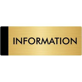 Özarslan Dizayn Departman Kapı İsimliği Information 5x20 cm Altın Renk Metal Yönlendirme Levhası