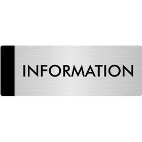 Özarslan Dizayn Departman Kapı İsimliği Information 5x20 cm Gümüş Renk Metal Yönlendirme Levhası