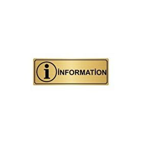Özarslan Dizayn Departman Kapı İsimliği Information 7x20 cm Altın Renk Metal Yönlendirme Levhası