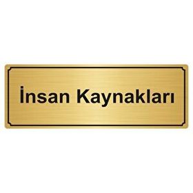 Özarslan Dizayn Departman Kapı İsimliği İnsan Kaynakları 10x20 cm Altın Renk Metal Yönlendirme Levhası