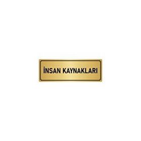 Özarslan Dizayn Departman Kapı İsimliği İnsan Kaynakları 10x20 cm Altın Renk Metal Yönlendirme Levhası