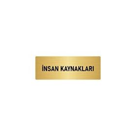 Özarslan Dizayn Departman Kapı İsimliği İnsan Kaynakları 10x20 cm Altın Renk Metal Yönlendirme Levhası