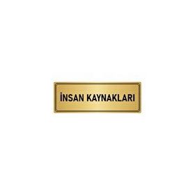 Özarslan Dizayn Departman Kapı İsimliği İnsan Kaynakları 10x20 cm Altın Renk Metal Yönlendirme Levhası