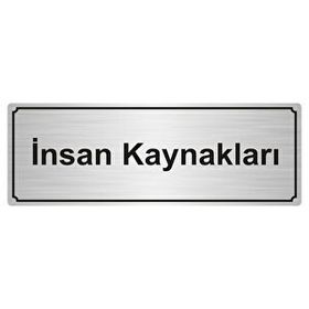 Özarslan Dizayn Departman Kapı İsimliği İnsan Kaynakları 10x20 cm Gümüş Renk Metal Yönlendirme Levhası