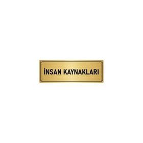Özarslan Dizayn Departman Kapı İsimliği İnsan Kaynakları 5x20 cm Altın Renk Metal Yönlendirme Levhası