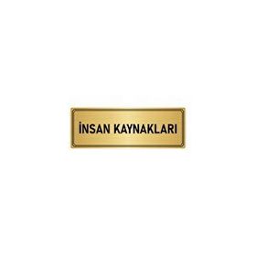 Özarslan Dizayn Departman Kapı İsimliği İnsan Kaynakları 5x20 cm Altın Renk Metal Yönlendirme Levhası
