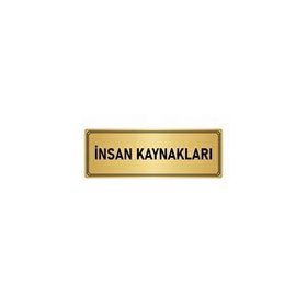 Özarslan Dizayn Departman Kapı İsimliği İnsan Kaynakları 5x20 cm Altın Renk Metal Yönlendirme Levhası
