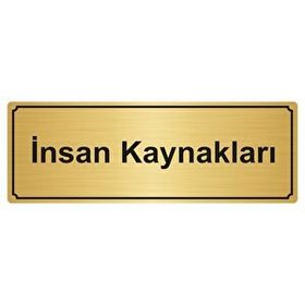 Özarslan Dizayn Departman Kapı İsimliği İnsan Kaynakları 5x20 cm Altın Renk Metal Yönlendirme Levhası