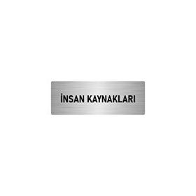 Özarslan Dizayn Departman Kapı İsimliği İnsan Kaynakları 5x20 cm Gümüş Renk Metal Yönlendirme Levhası