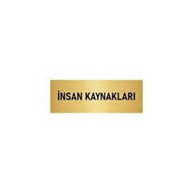 Özarslan Dizayn Departman Kapı İsimliği İnsan Kaynakları 7x20 cm Altın Renk Metal Yönlendirme Levhası