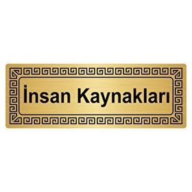 Özarslan Dizayn Departman Kapı İsimliği İnsan Kaynakları 7x20 cm Altın Renk Metal Yönlendirme Levhası