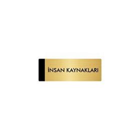 Özarslan Dizayn Departman Kapı İsimliği İnsan Kaynakları 7x20 cm Altın Renk Metal Yönlendirme Levhası