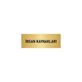 Özarslan Dizayn Departman Kapı İsimliği İnsan Kaynakları 7x20 cm Altın Renk Metal Yönlendirme Levhası