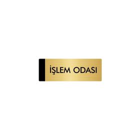 Özarslan Dizayn Departman Kapı İsimliği İşlem Odası 10x20 cm Altın Renk Metal Yönlendirme Levhası