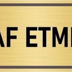 Özarslan Dizayn Departman Kapı İsimliği İsraf Etmeyin 5x20 cm Altın Renk Metal Yönlendirme Levhası