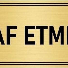Özarslan Dizayn Departman Kapı İsimliği İsraf Etmeyin 5x20 cm Altın Renk Metal Yönlendirme Levhası
