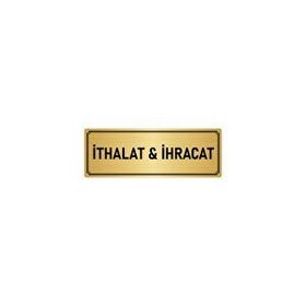 Özarslan Dizayn Departman Kapı İsimliği İthalat ve İhracat 10x20 cm Altın Renk Metal Yönlendirme Levhası